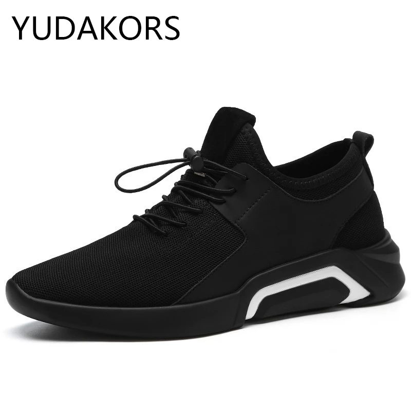 

YUDAKORS new flying woven breathable black men's casual shoes fashion shoes brand design low to help mesh shoes YD45