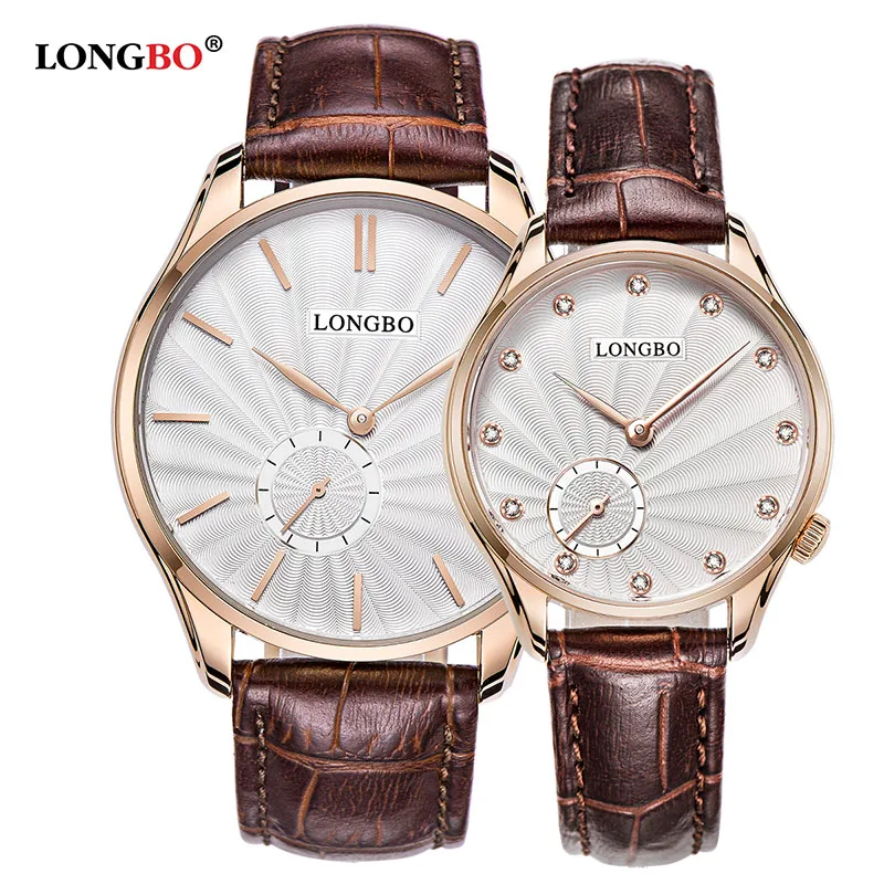 Prix pour LONGBO Quartz amateurs de Montres Montres Femmes Hommes Couple Robe Montres En Cuir Montres Mode Casual Montres Or 1/pcs 5012 Prix pour LONGBO Quartz amateurs de Montres Montres Femmes Hommes Couple Robe Montres En Cuir Montres Mode Casual Montres Or 1/pcs 5012