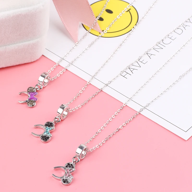 

Cute High Quality Children's Gift Preferred Minnie Headband Pendant Necklace Suitable for DIY Women's Jewelry European Charm