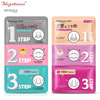 

DHL Delivery 1500pcs BIOAQUA Face Care Nose Mask Remove Blackhead Acne Remover Clear Beauty Clean Cosmetic 3 Step Kit