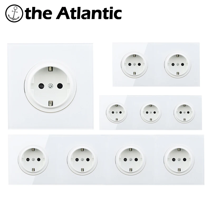 

Crystal Glass Socket EU/DE/RU 16A Socket Crystal Glass Switch Wall Socket Tempered Glass Panel 110-250V Wall Power Socket Outlet
