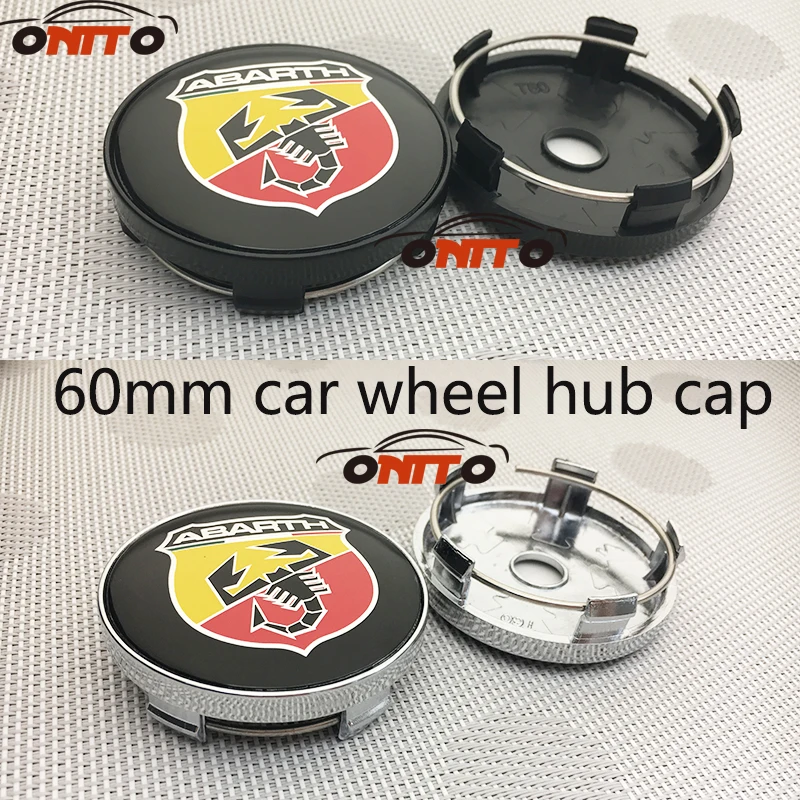 

Car styling 4pcs 60mm auto wheel center logo cover label For Punto 500 Stilo Bravo Sticker wheel hub emblem cap car styling