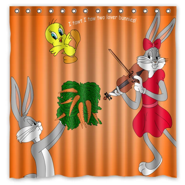 Bugs Bunny Bath Shower Curtain 180x180cm Fashional Waterproof Polyester Bathroom Curtains