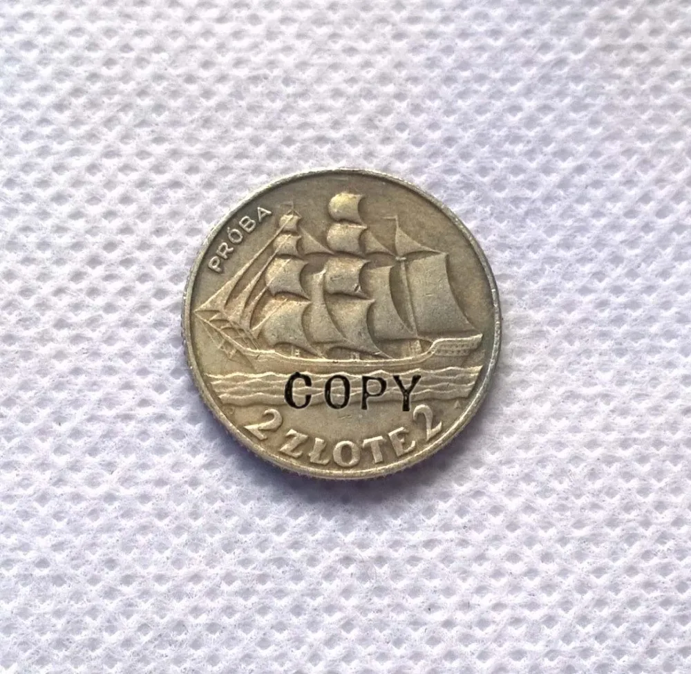 

1936 POLAND 2 ZLOTE(PROBA) copy coins commemorative coins-replica coins medal coins collectibles badge