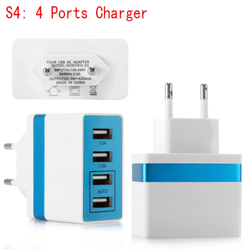 AMEEC Quick Charge 3.0 Multiple USB Charger Station 3  4 Port USB Chargers 5V 2.1A 3A Mobile Phone Android QC 3.0 Charging (8)