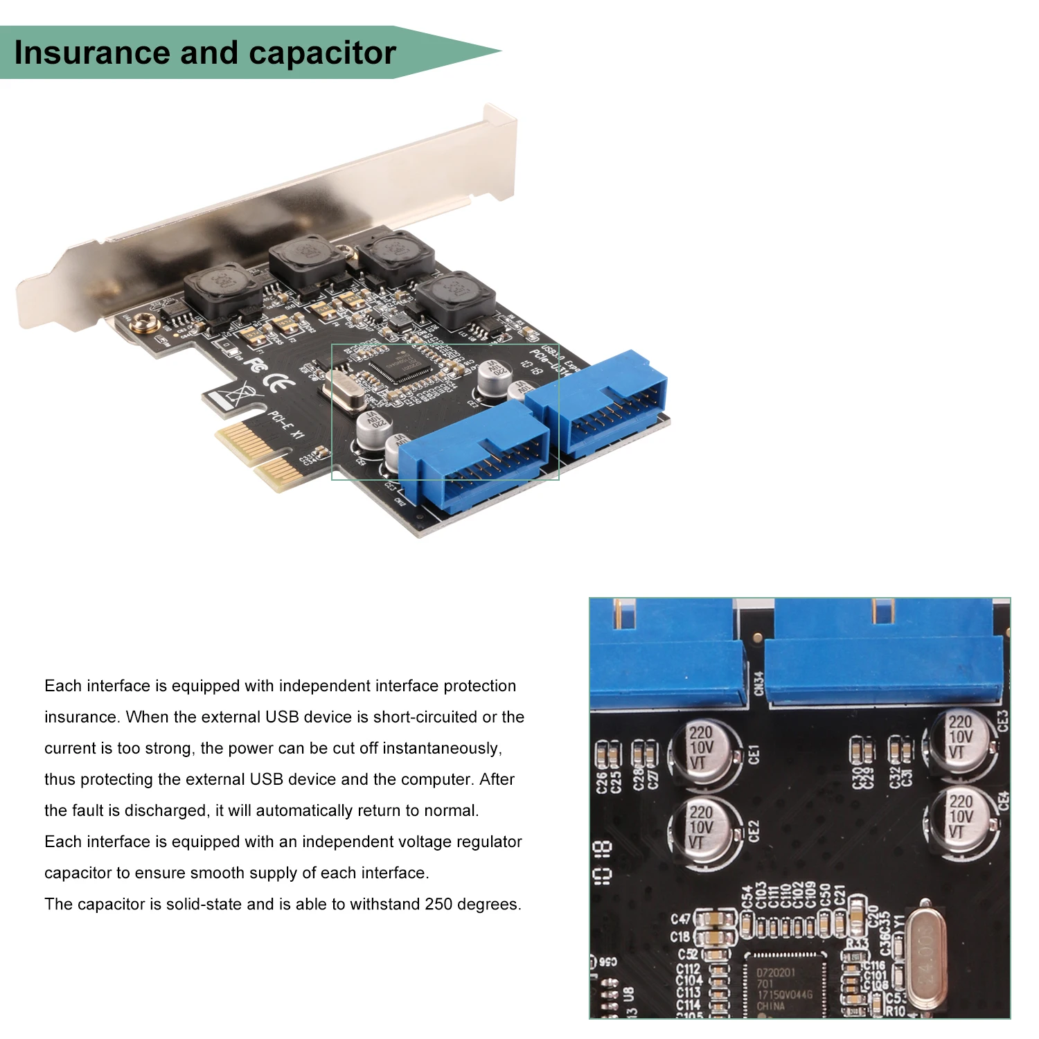 Ubit USB Controllor карты, PCI-E 2-Порты и разъёмы USB 3,0 19PIN разъемы карты расширения с полной и низкий профиль кронштейн для настольных ПК