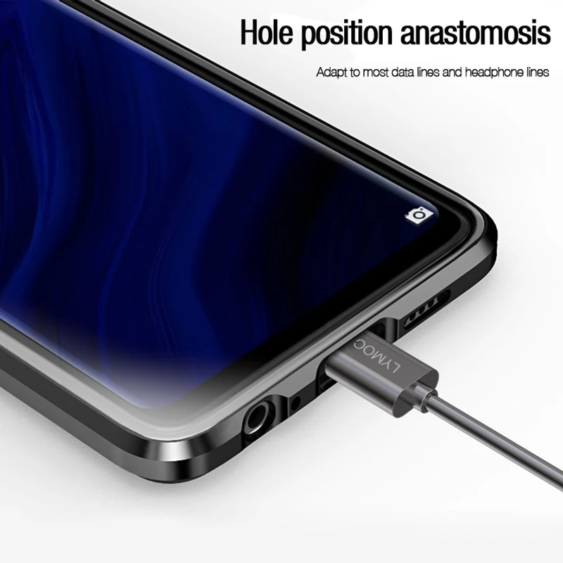 LYMOC New Case Metal Magnetic for Huawei P30 pro Shell Phone Cases for Mate20 pro 20X Lite Back Magneto Cases 2019 Y9 Plus Nove4