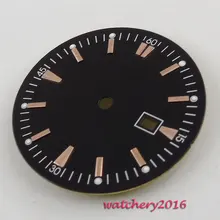 34,8 мм черный циферблат золотые отметки Дата Окно Калибр ETA 2836 mingzhu 2813 4813 move мужские часы t циферблат