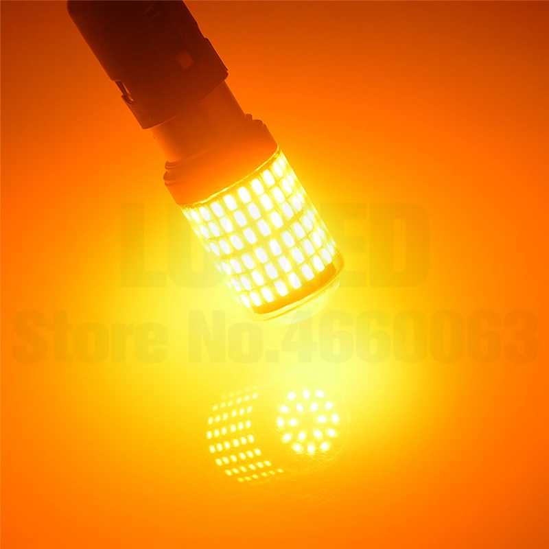 10x1156 BA15S P21W Автомобильный светодиодный светильник BAU15S PY21W T20 7440 W21W s 3014 144smd Canbus Нет