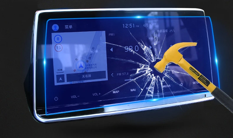 Lsrtw2017 автомобильный навигатор Экран закаленная пленка для Kia Kx5 Sportage Форте Rio Стикеры интерьерные аксессуары