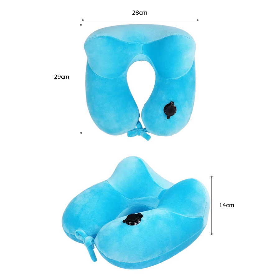 YOUGLE воздушная надувная u-образная подушка для путешествий, подушка для шеи, подголовник для самолета поезда, бесплатный глазок и затычки для ушей, открытый инструмент