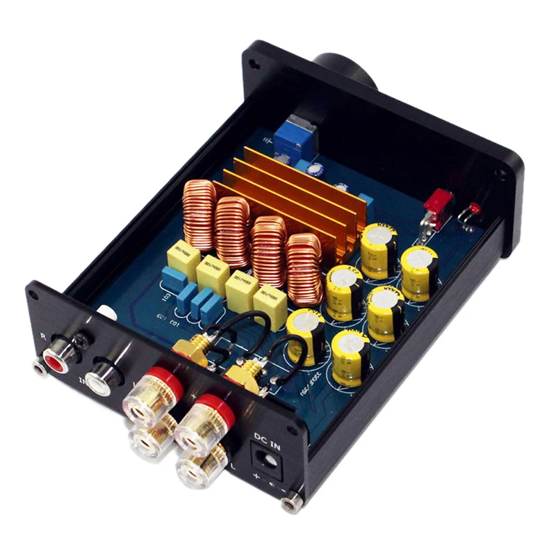 Мини цифровой 2 канальный 50 Вт * черный усилитель мощности шасси аудио HiFi TPA3116 0