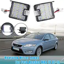 2 PCS LED SMD Side Mirror Puddle Lights Rearview Mirror Lamps For Ford for Mondeo MK4 IV 2007 2008 2009 2010 2011 2012 2013