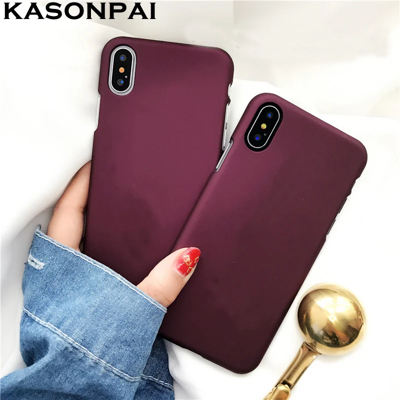 Buy KASONPAI Luxury Wine Red Case For iPhone X Case