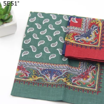

Women Man handkerchief cotton 100% /ethnic style printed 40cm/Many Uses