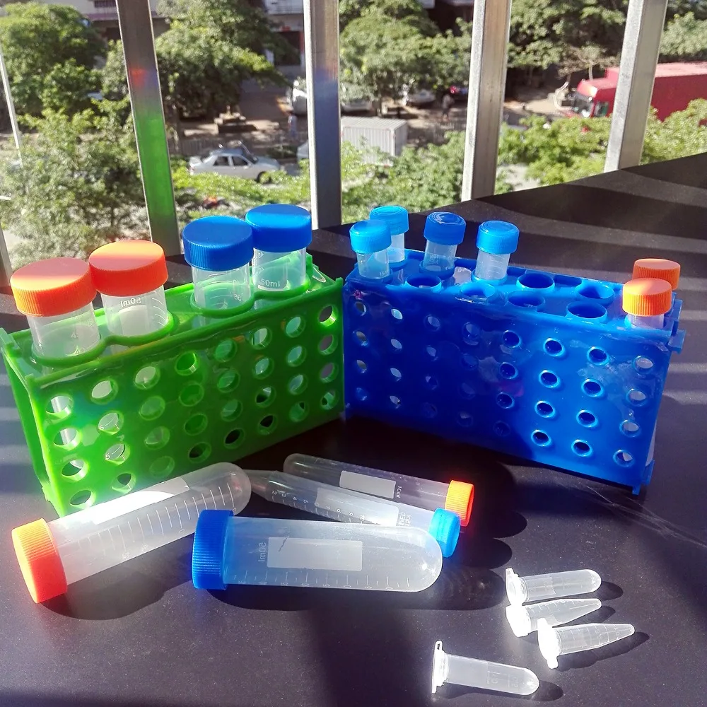 2 piece laboratory test tube Rack plastic centrifuge tubes Box for 0.5ml, 1.5ml, 10ml,15ml, 50ml tubes