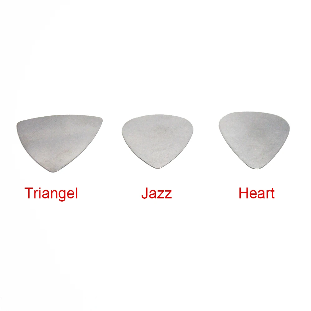 2 Pcs Stainless Steel Guitar Pick Guitarra Plectrums for Great For Heavy Metal Rock Punk Heart Jazz Triangle Shape for Choose 2 Pcs Stainless Steel Guitar Pick Guitarra Plectrums for Great For Heavy Metal Rock Punk Heart Jazz Triangle Shape for Choose