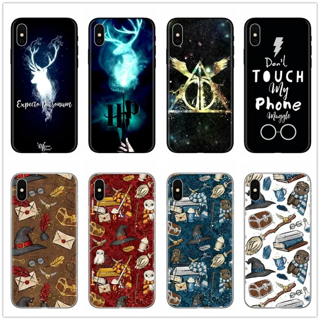 Harry Potter Hogwarts Pattern Design Soft Silicone Phone Cases Cover