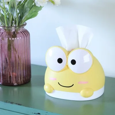 

BF040 Cartoon creative frog tissue box, lovely household paper box, living room, toilet, bedroom plastic paper towel 14.7*16.5cm