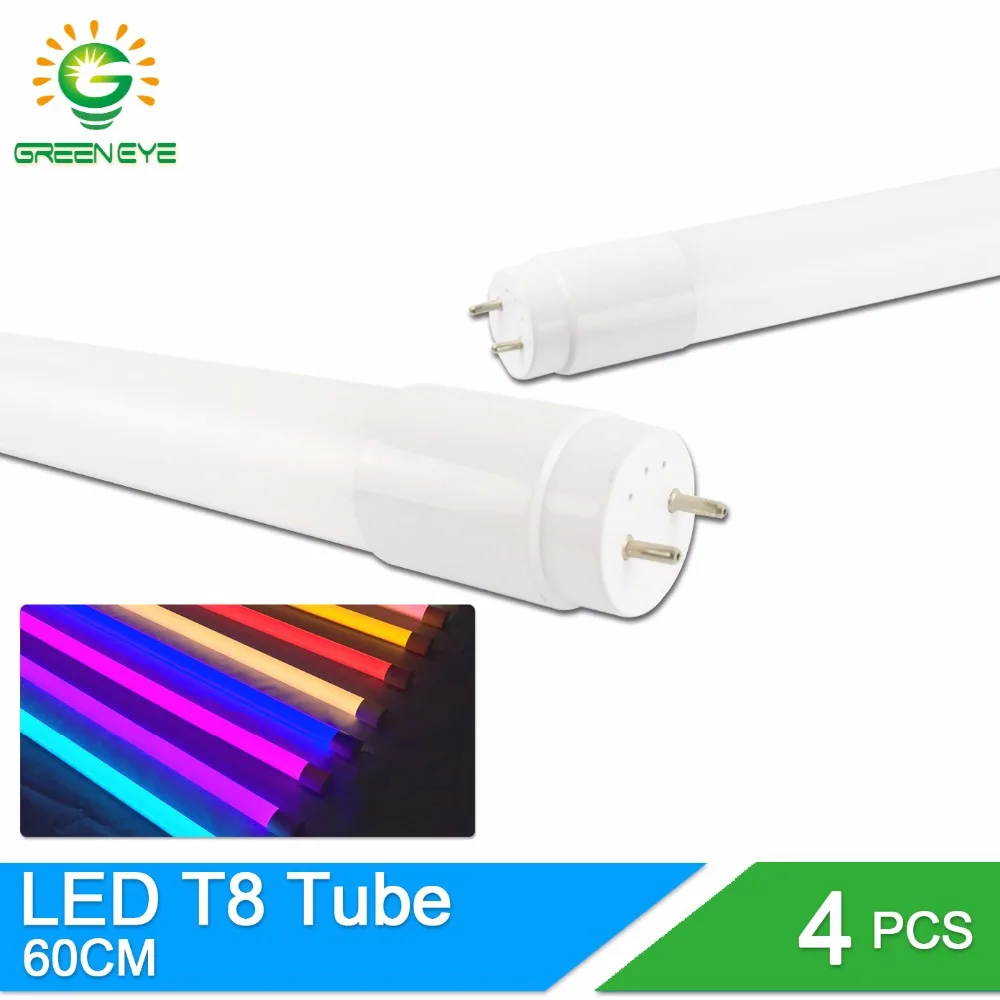 Светодиодная трубка GreenEye 4 шт./лот T8 10 Вт 60 см SMD2835 220 В теплое холодное белое