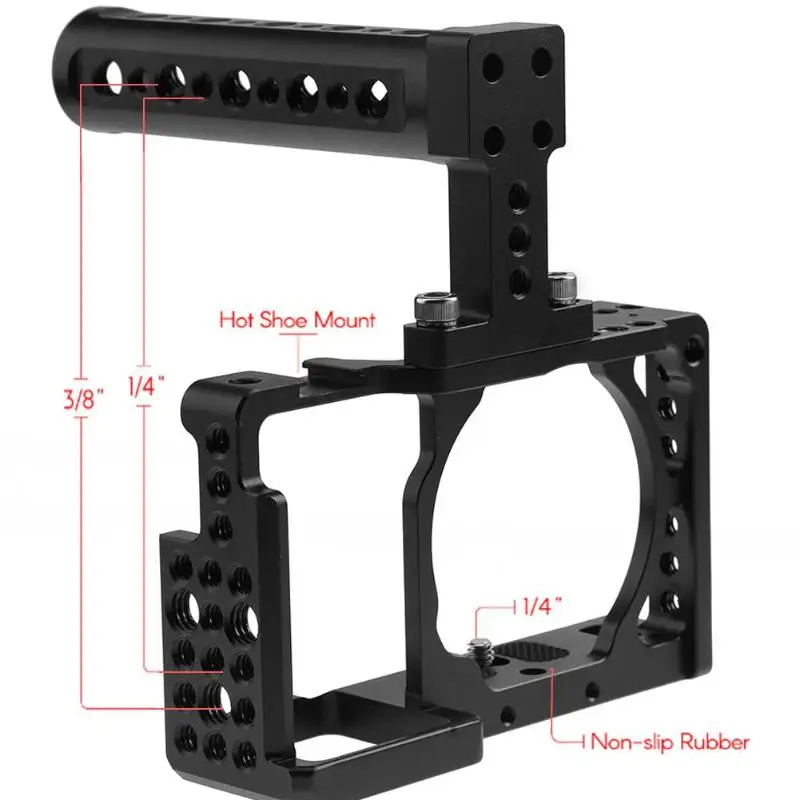 Защитный видео Камера клетка+ верхняя ручка стабилизатор для фотоаппарата фотопленки Системы для sony A6000 A6300 NEX7 для Камера Studio
