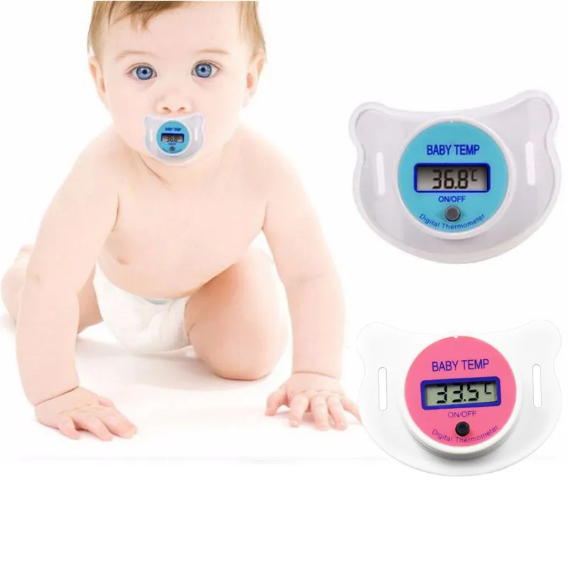 

Baby Nipple Thermometer infant pacifier mouth Digital LCD display temp temperature measurement tool range 32.0-44.0C 20%