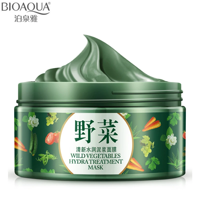 

BIOAQUA Brand Skin Care Vegetables Mud Mask Face Deep Cleaning Acne Blackhead Treatment Hydrating Moisturizing Facial Masks 120g