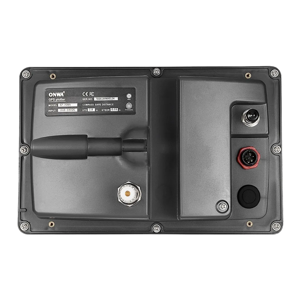 ONWA KP-708A 7-inch Color LCD GPS Chart Plotter with GPS Antenna and Built-in Class B AIS Transponder Combo Marine Navigator