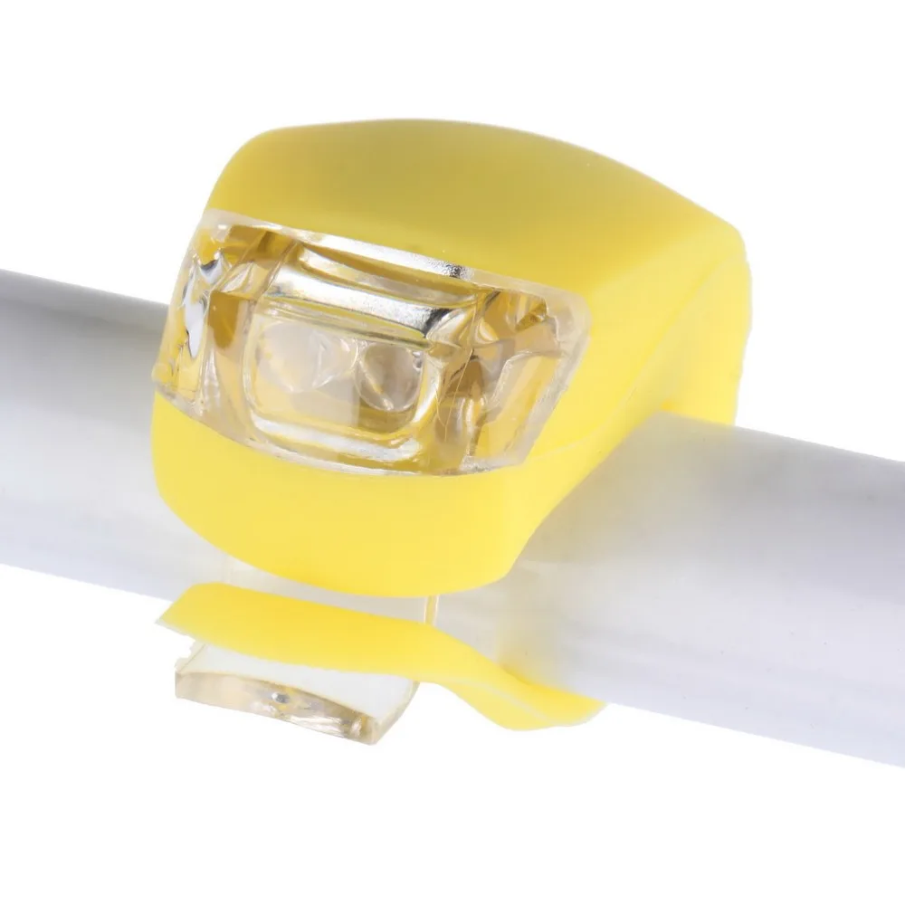 Clearance 1 pc Waterproof Silicone LED Bike Bicycle Cycling Head Front Rear Wheel LED Flash Light Lamp with LR1130 battery Newest 26