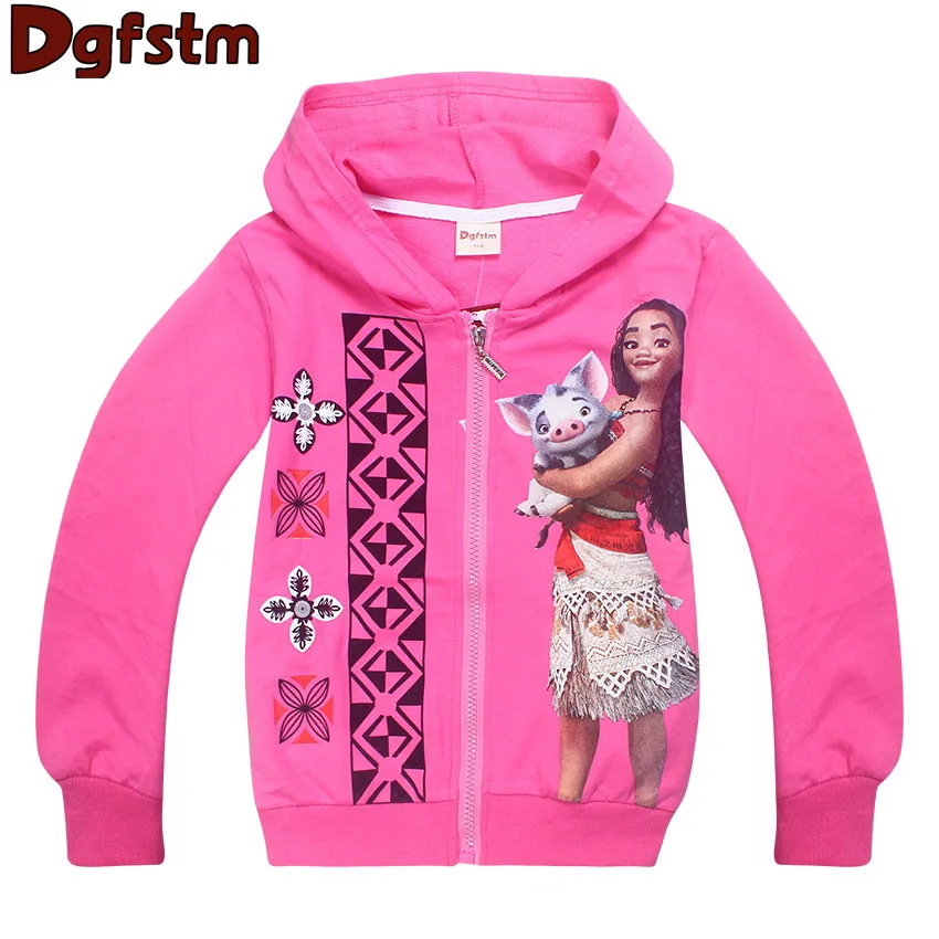 2017 New Spring Autumn Children's Jackets Hoodies T Shirt For Girls Moana Coat Kids Outerwear kids Vaiana Zipper Clothes | Детская