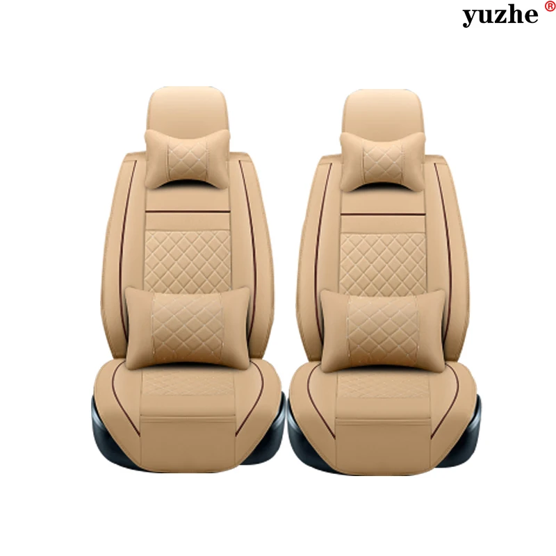2 pcs Leather car seat covers For Skoda Octavia 2 a7 a5 Fabia Superb Rapid Yeti Spaceback Joyste car accessories styling