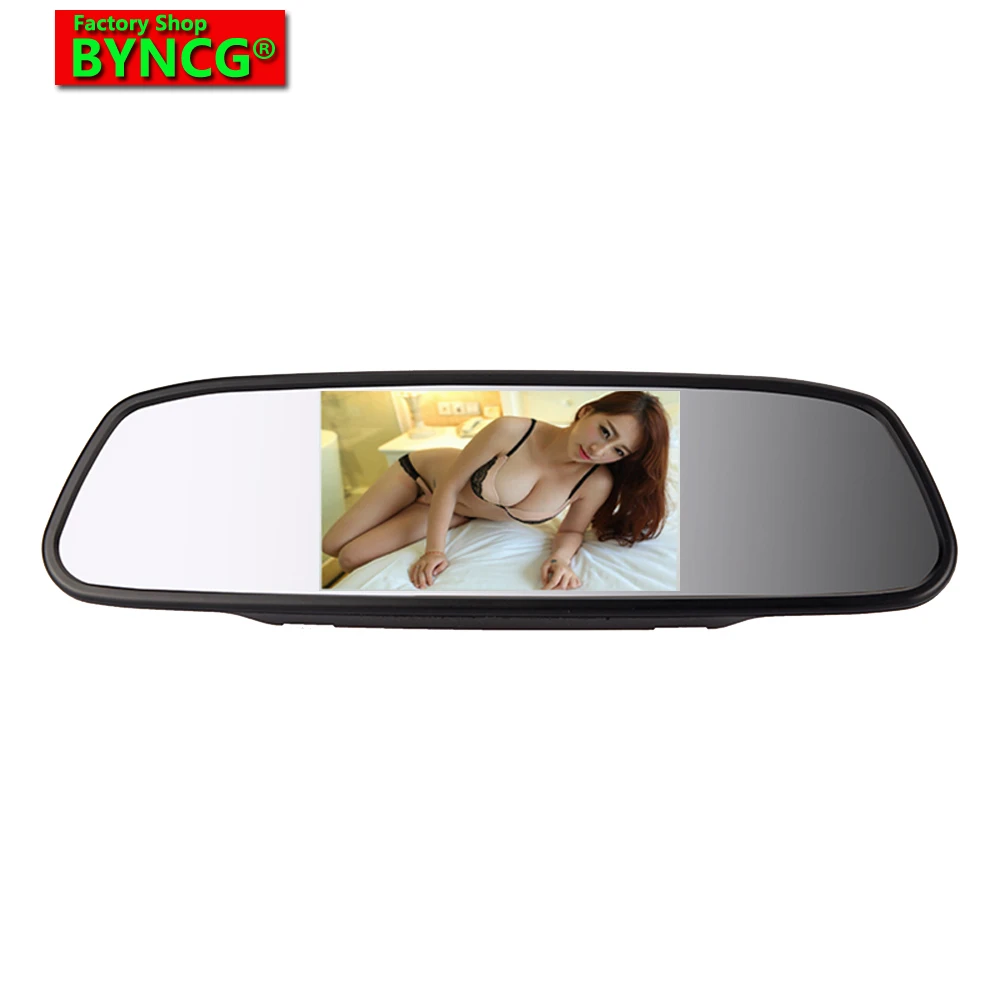 

BYNCG Car Monitor High quality 4.3" Color TFT LCD Car HD Display Car Rearview Mirror Monitor Parking Assistance Reverse Monitor
