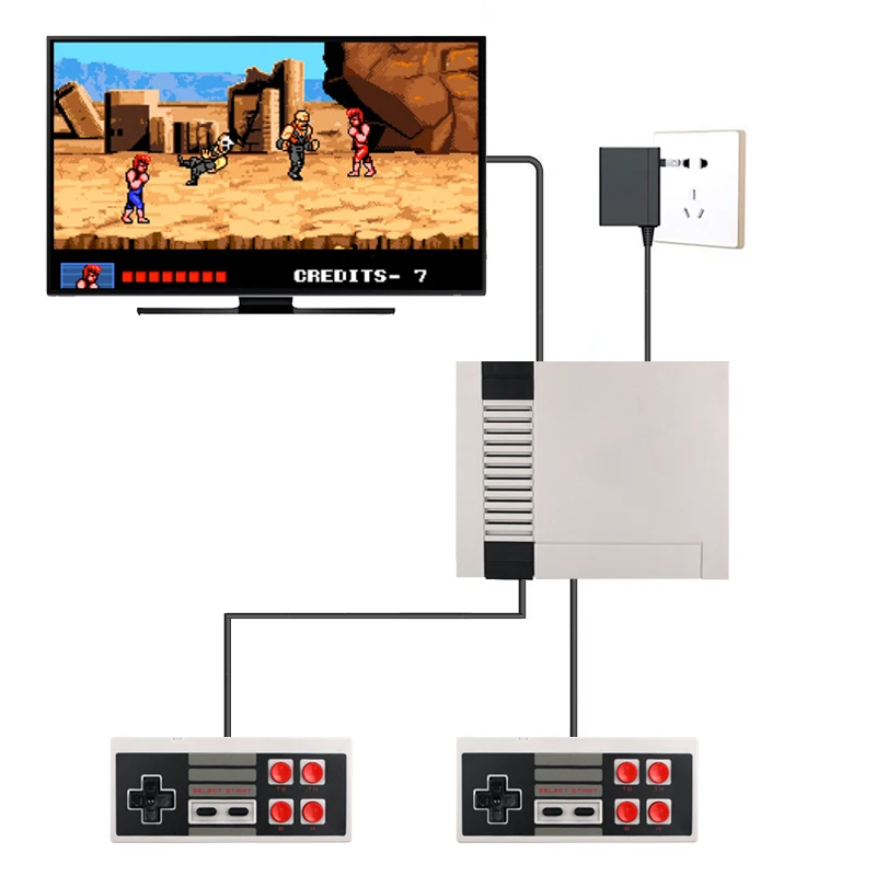 HDMI/AV выход игровой плеер Ретро Мини ТВ портативная видео игровая консоль для Nes игр Встроенный 500 различных игр для PAL и NTSC