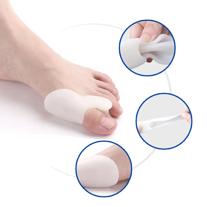 1Pair Hallux Valgus Bunion Corrector Bone Ectropion Toe Separators Silicone Orthopedic Bunion Protector Massage Feet Care Tool