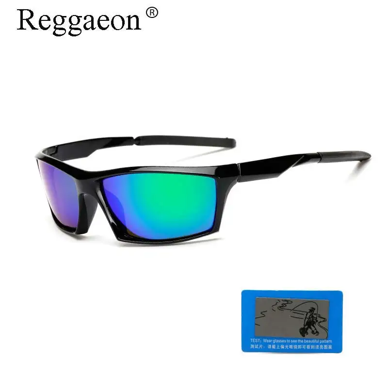 

reggaeon Sunglasses Polarized men 2018 HD uv400 Women Glasses sports Goggles anti-glare driver Night vision Brand Designer green