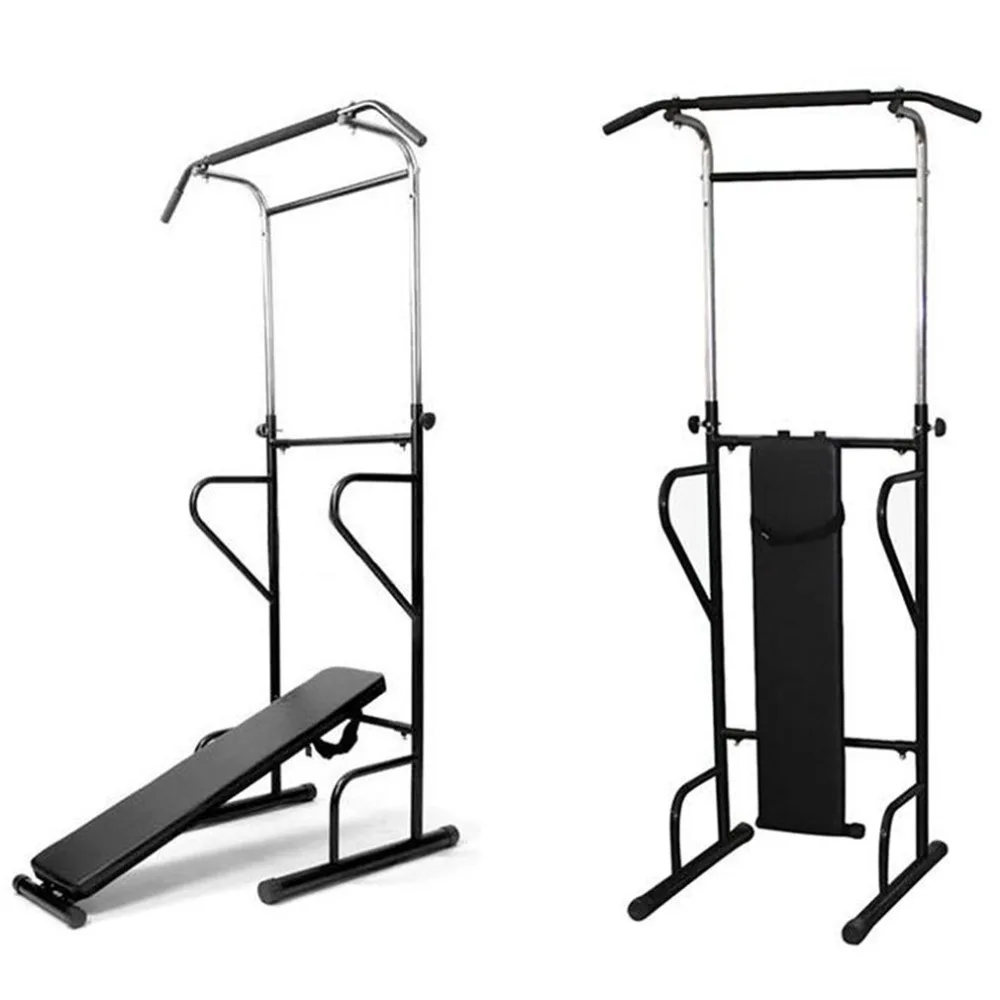 font b Fitness b font Power Tower Dip Station Sit Pull Press Chin Up Bench