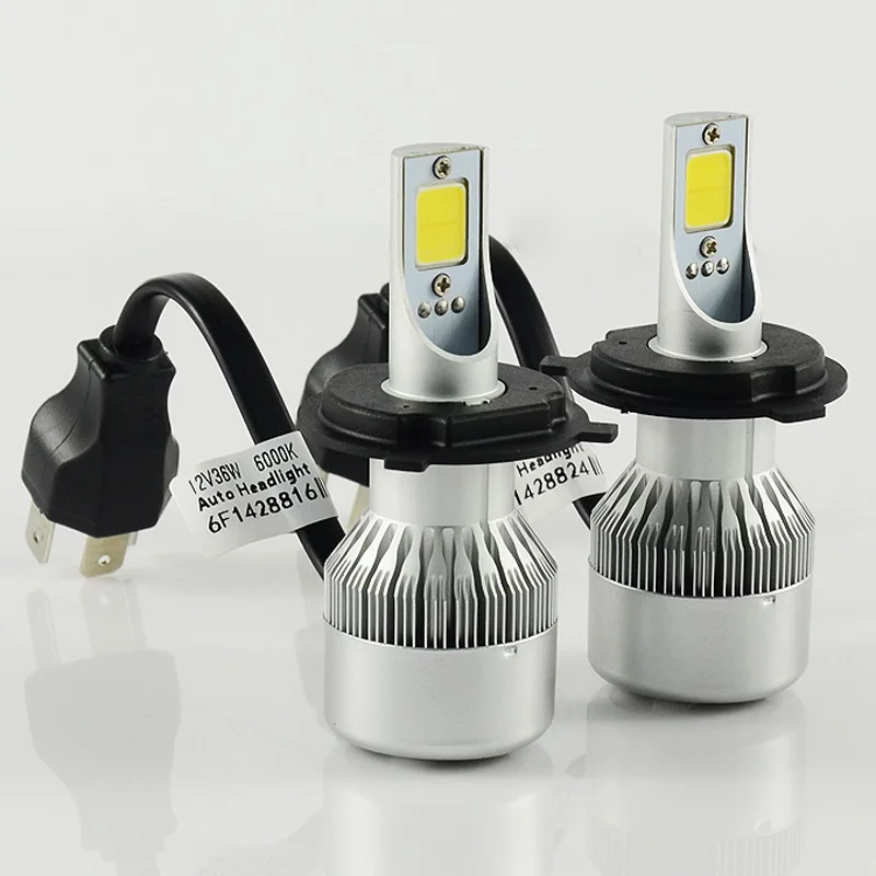 2X 72W 9005 HB3 LED Headlight Conversion Kit Bulbs COB Chip Light Lamp 6000K 12V