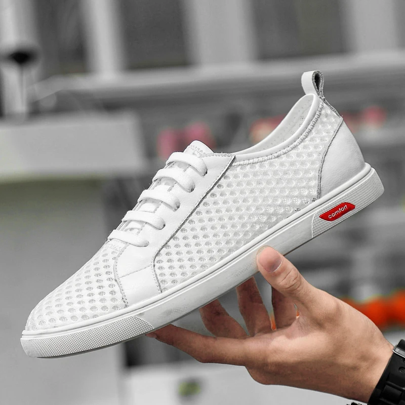 

JMaiou Men's Casual Shoes Breathable Men's Mesh Shoes Summer Sneakers Lightweight Casual Shoes Hollow trend wild C4