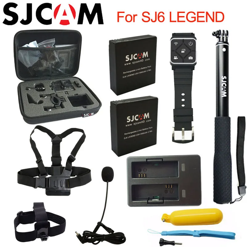 SJCAM SJ6 Legend аксессуары батарея селфи палка монопод запястье дистанционного двойного зарядного устройства для SJ CAM SJ6 Спортивная Экшн-камера