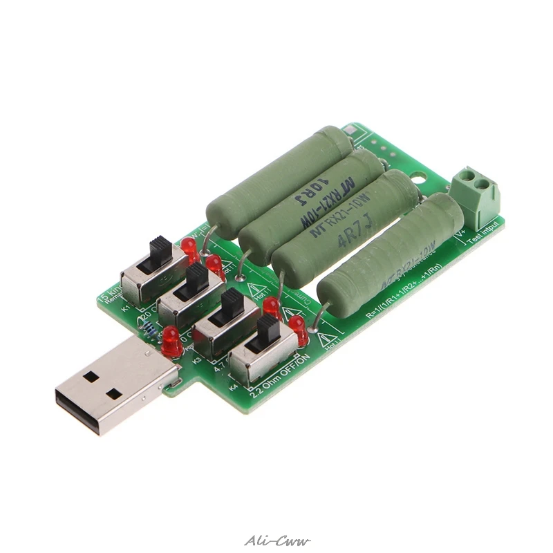 USB электронный сброс нагрузки резистор Регулируемый 15 ток тестер