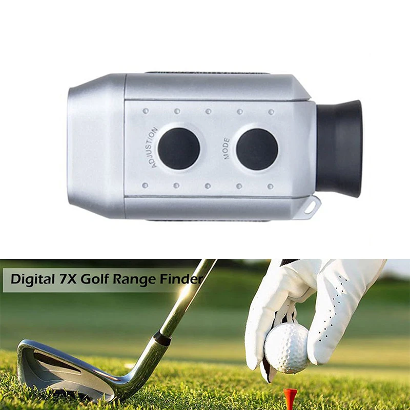 Цифровой 7x Гольф дальномер прицел гольфоскоп Спорт Охота двор дальность измерения охотничья оптика дальномеры