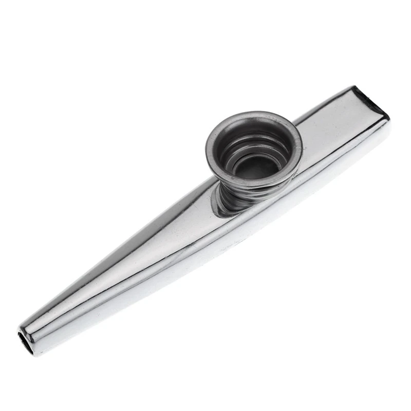 

Kazoo Aluminum alloy Metal with 5 pcs Gifts Flute Diaphragm for Children Music-lovers-silver