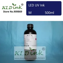 [КЛД чернила] Совместимость пурпурный LED УФ чернила для струйных УФ-планшетный принтер с DX5 DX6 DX7 печатающая головка(1 шт. x 500 мл