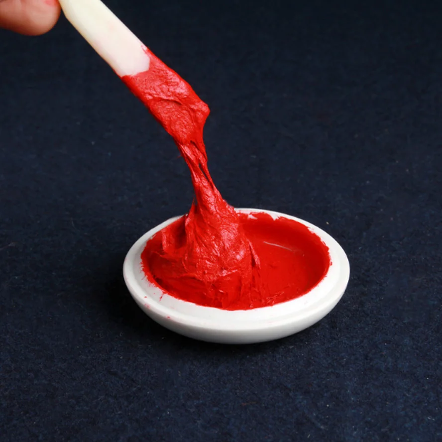 Billig 1 stück Chinesische traditionelle Rote Inkpad rot tinte paste verwendet für dichtungen in malerei kalligraphie Kunst liefert