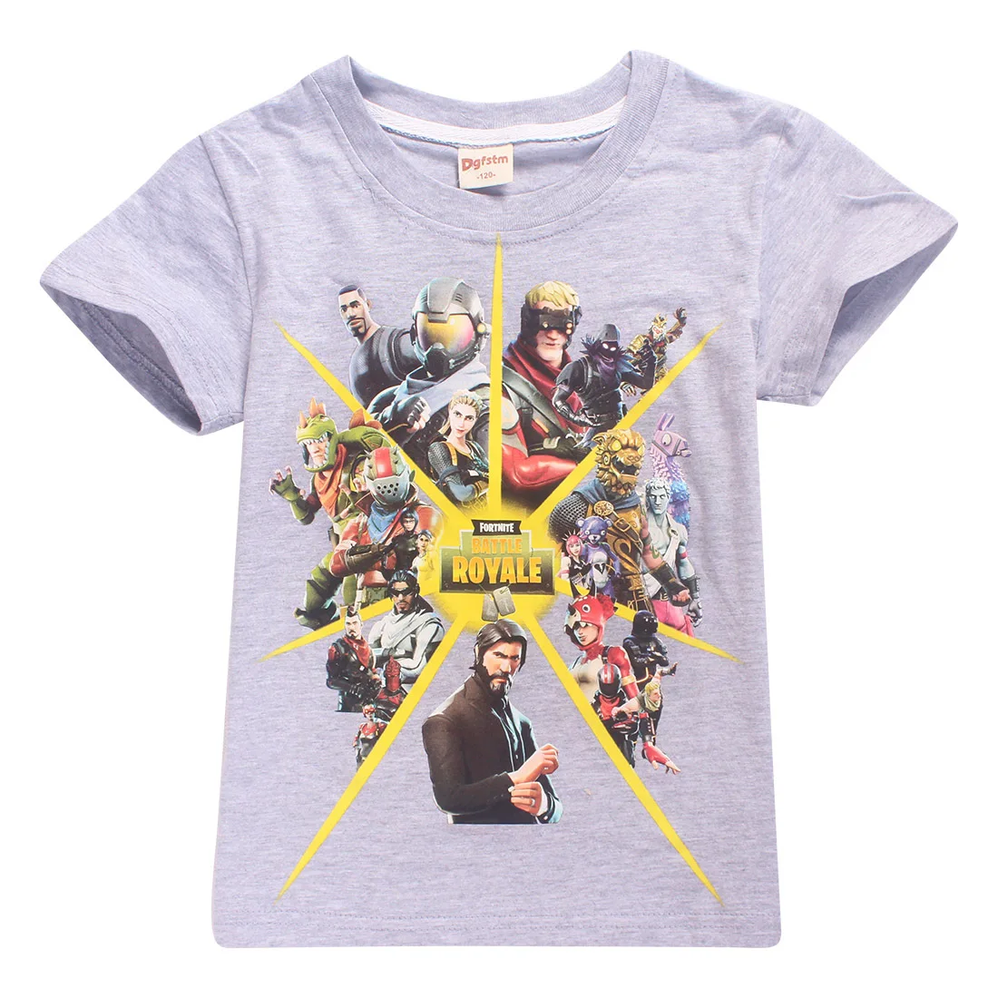 

children clothing boy fornite T-shirt cotton short-sleeved top casual comfortable cartoon print shirt girls summer kids clothes