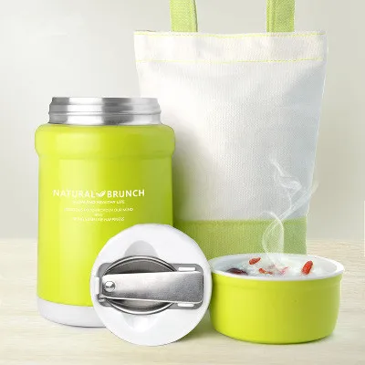 

Lunch Box Stainless steel Insulated Food vacuum Flask Container With Bag Insulation Thermo Bento For Kids Child Storage
