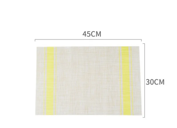 4PCS set kitchen dinning placemats for table mat nil decorative placemats heat insulation pads eco-friendly coffee tea matsLF405 - Цвет: Цвет: желтый