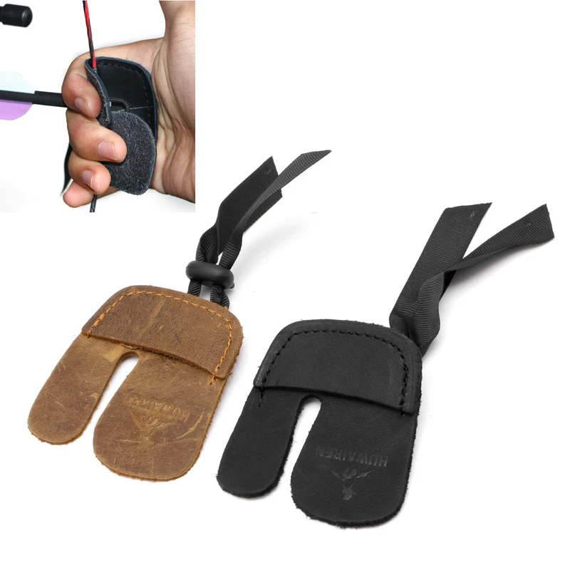 

1PC Cow Leather Three Finger Tab Guard Protector Glove Archery Shooting Hunting Bow