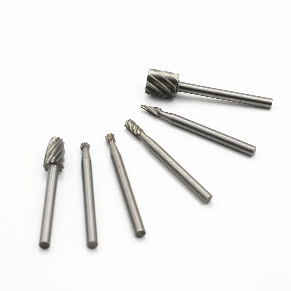 

1/8" Woodwork Burrs HSS end mill Rotary Files Set ABRASIVE ROTARY FILE SET