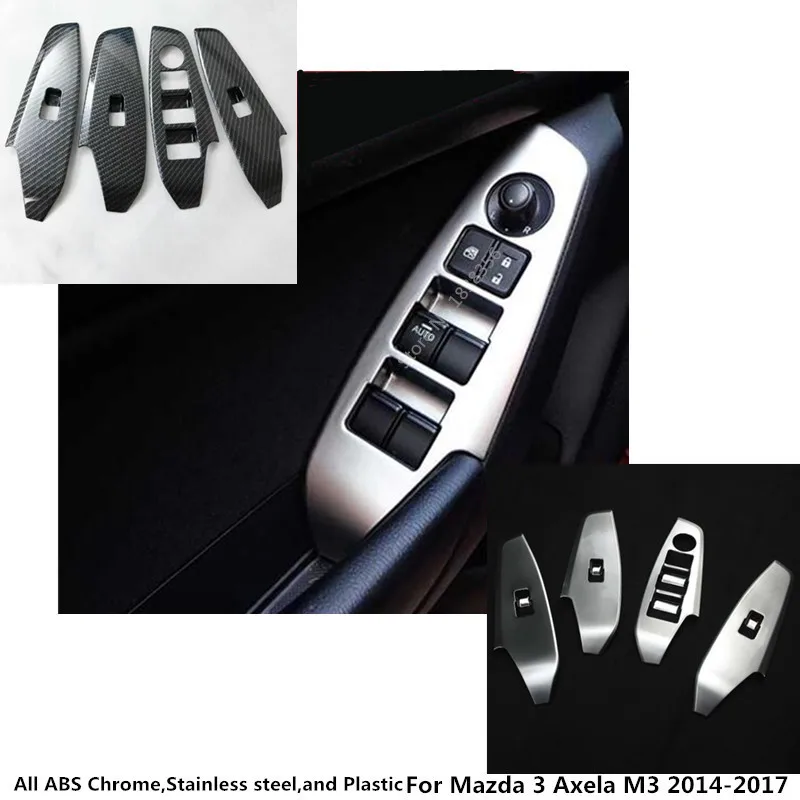 For Mazda 3 Axela 2017 ABS Black Car Door Lock Protection Cover 4PCS